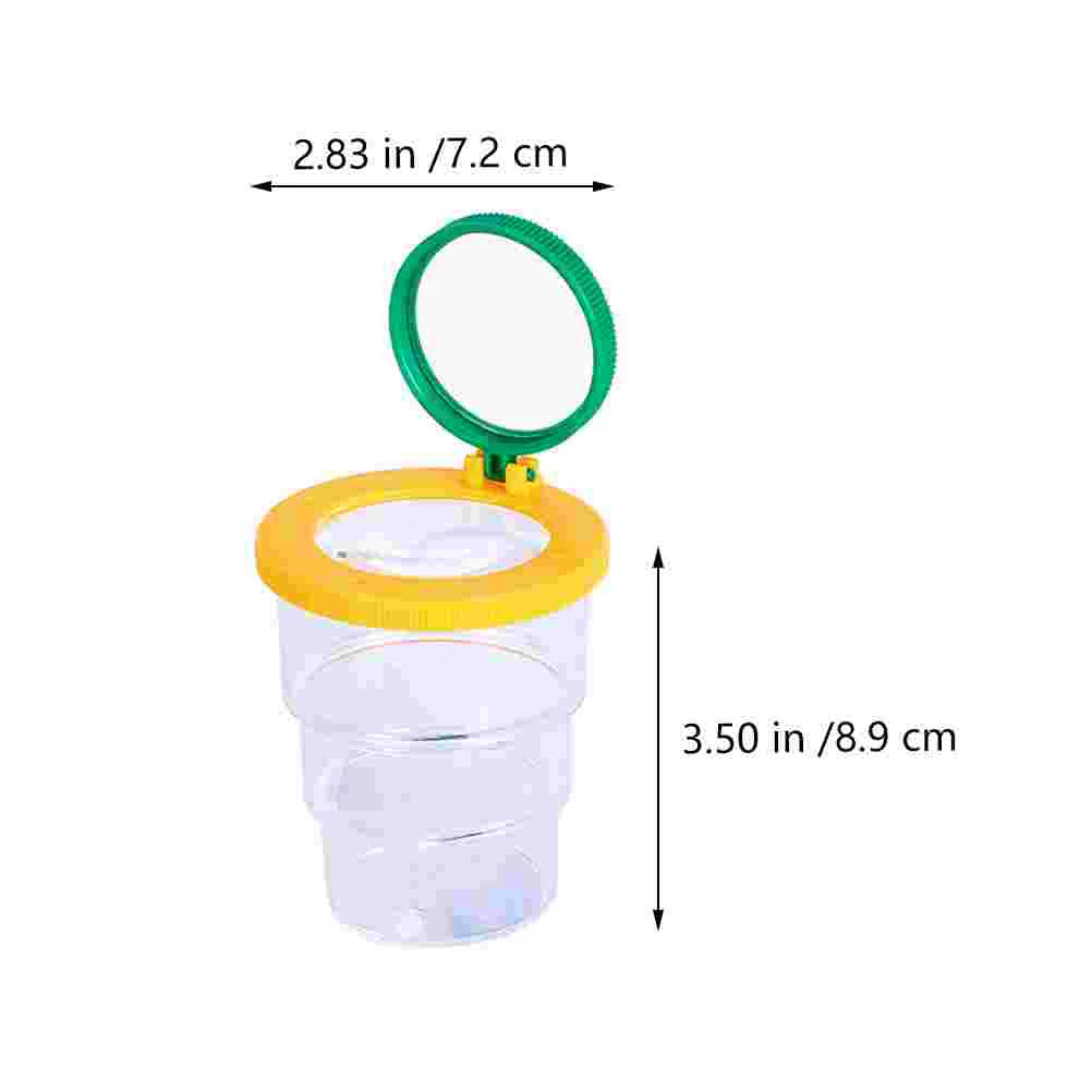 2 Pcs Insect Box Magnifying Glass Toy Viewer Observation Cage Portable Butterfly Boxes Abs Insert Child Magnifier Plastic