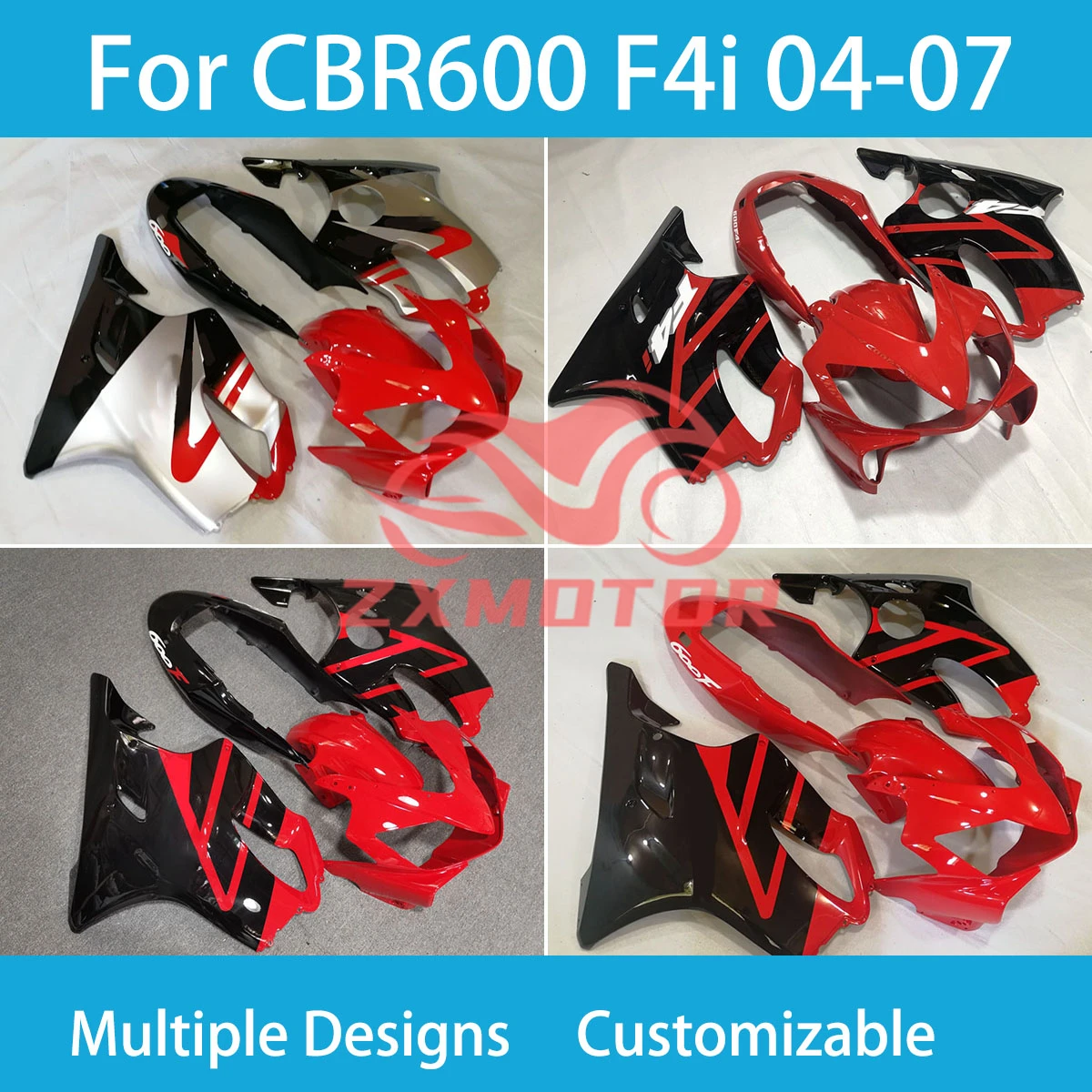 

Крутые обтекатели CBR600F4i 04 05 06 07, полный комплект обтекателей для кузова мотоцикла, подходит для Honda CBR 600 F 4i 2004 2005 2006 2007