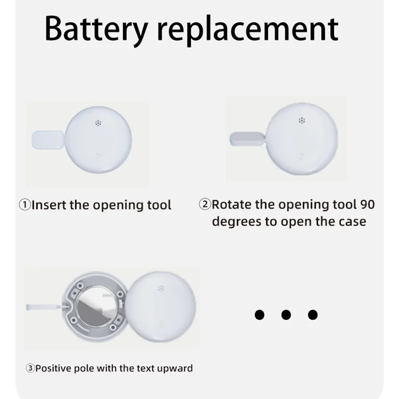 4pcs With Cover One Year Long Standby Button Battery Intelligent Anti-Theft and Anti Loss Mini GPS For IOS IPhone FInd My App