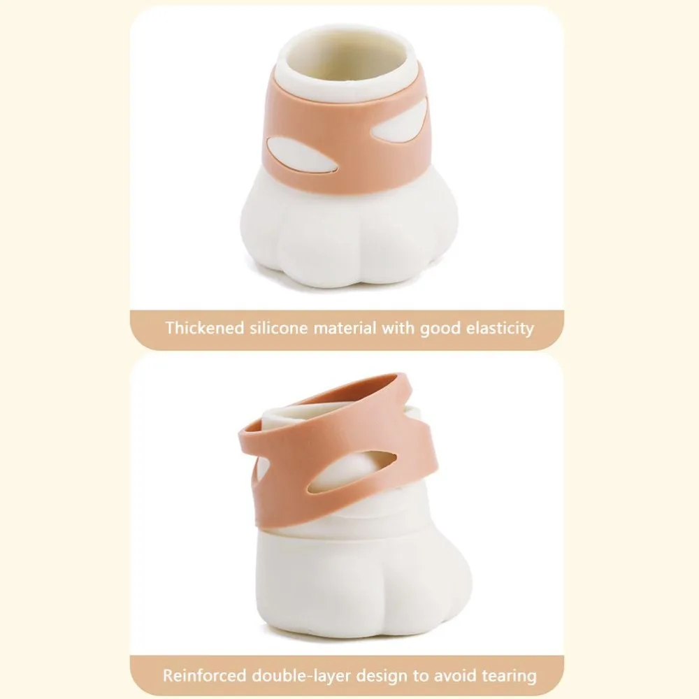 4Pcs Non-Slip Cat Paw Shape Chair Leg Protectors Non-Slip Design Floor Protector Covers Chair Leg Caps For Hardwood Floors