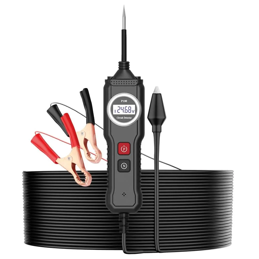 

Тестер электрической системы LEEPEE 5-40 В P100 с тестером сопротивления ЖК-дисплея, функция 8 в 1, тест автомобильной электрической цепи