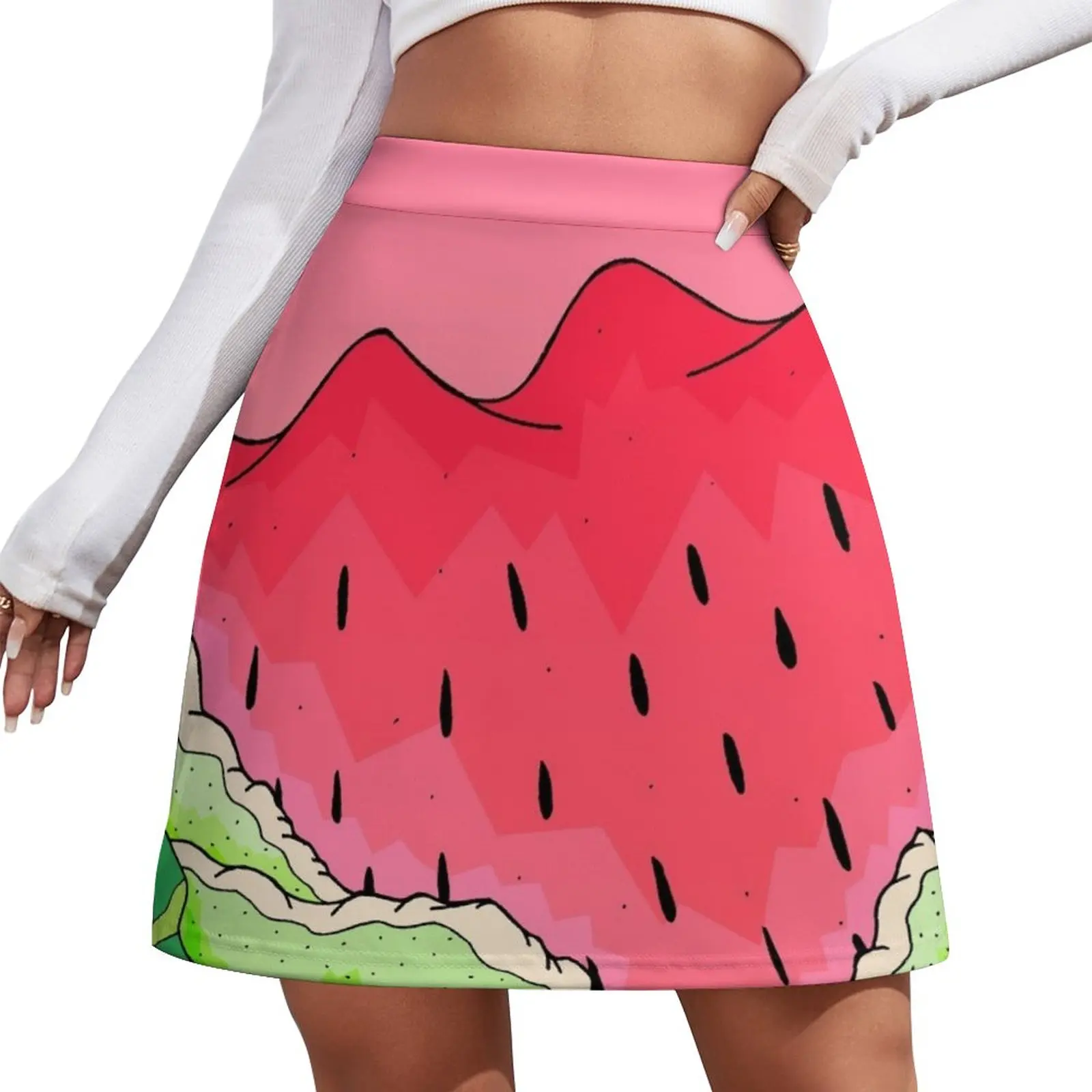 Watermelon Slice Mini Skirt Skort for women korean skirt dress women summer