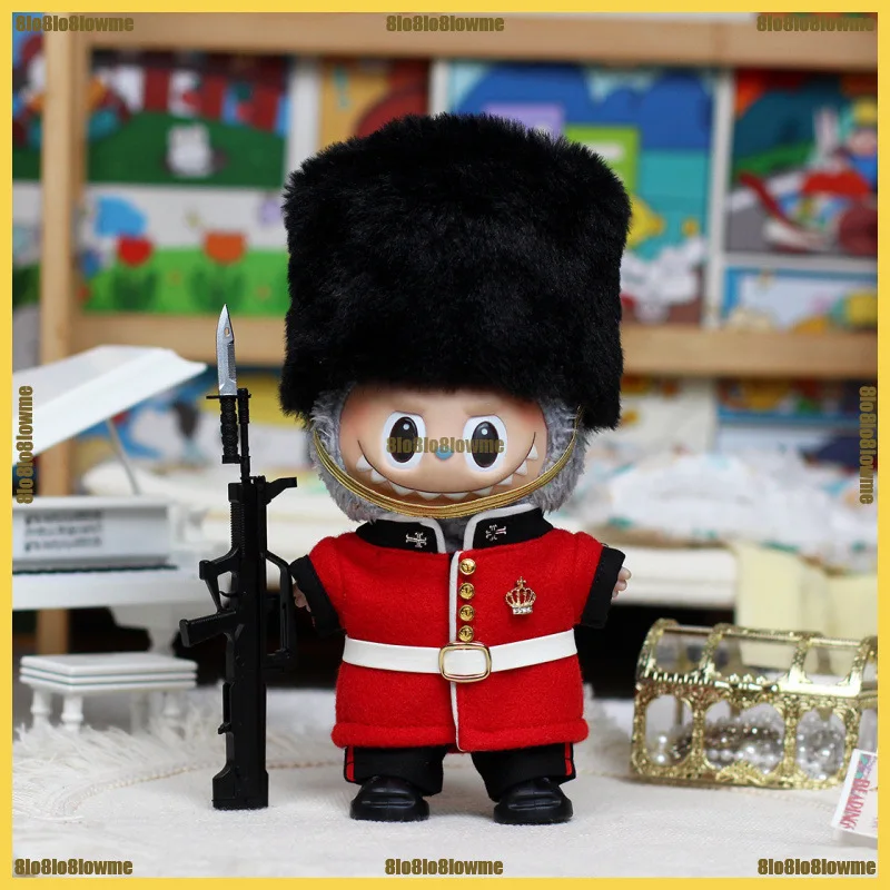 

Новая одежда Labubu, роскошная кепка Royal Guard, униформа, комплект из 5 предметов, мини-плюшевая кукла, одежда, модные аксессуары для кукол, подарок «сделай сам»