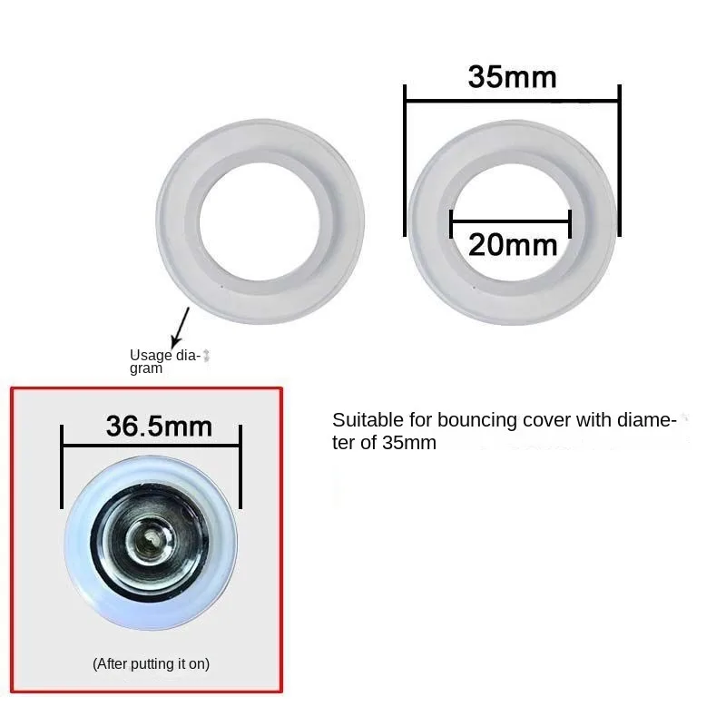 4pc Silicone Drain Sealing Ring Anti Leakage Gasket Replacement Sink Bathtub Plug Washer Seal