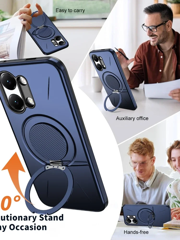 360 °   Drehbarer Ringhalter für Magsafe Magnetische Halterung Handyhülle für Xiaomi Poco X7 X8 Pro Max M8 Pro Stoßfeste Schutzhülle