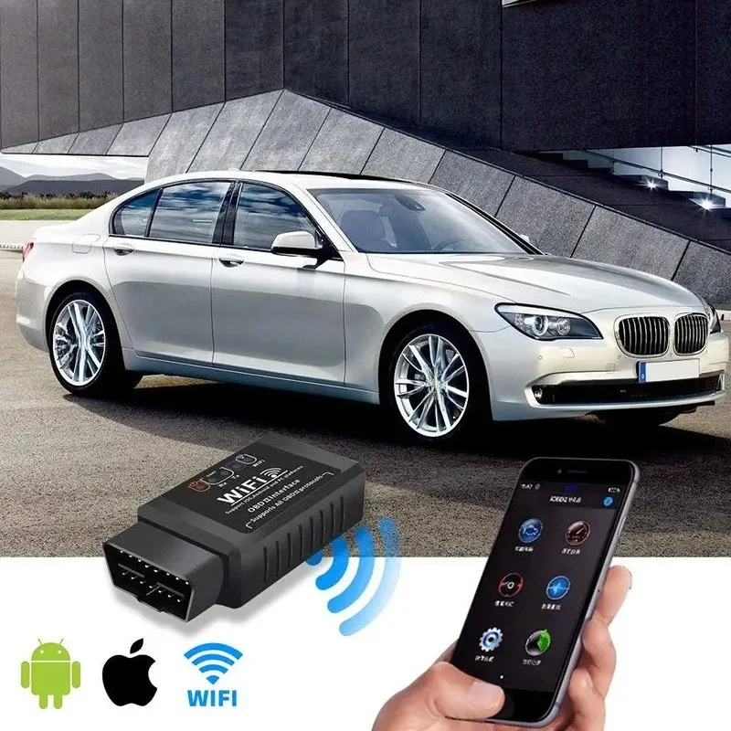WIFI ELM327 V1.5 OBD2 Scanner Wireless Car OBDII Code Reader Diagnostic Tool Compatible with IPhone IOS Android Car Accessories