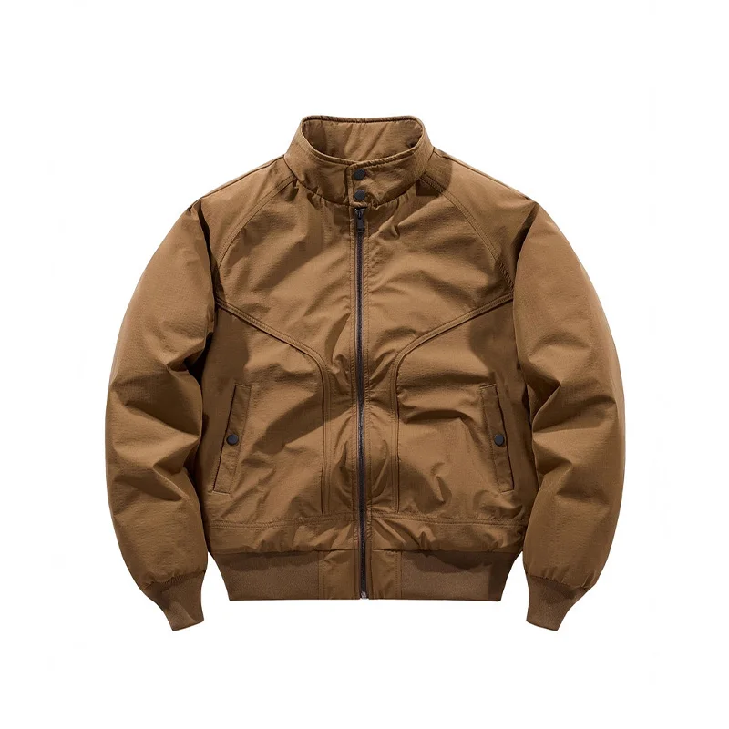 

Мужская куртка Akkad Kuti Amekji, весенне-осенняя новая американская рабочая одежда в стиле ретро, летная куртка, уличная походная дорожная куртка с воротником-стойкой