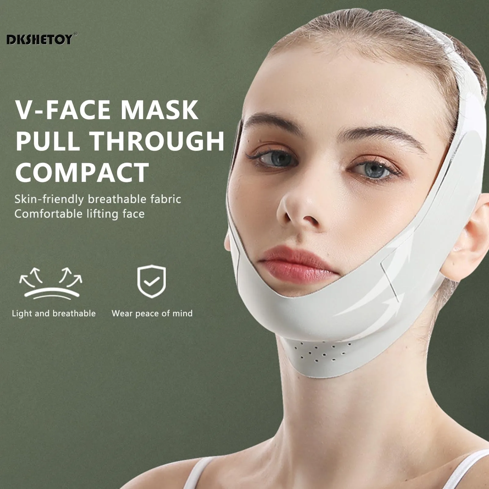 V Line Face Slimming Bandage Reusable Face Shaper Women Chin Cheek Lift Up Belt Facial Massage Strap Face Skin Care Beauty Tools