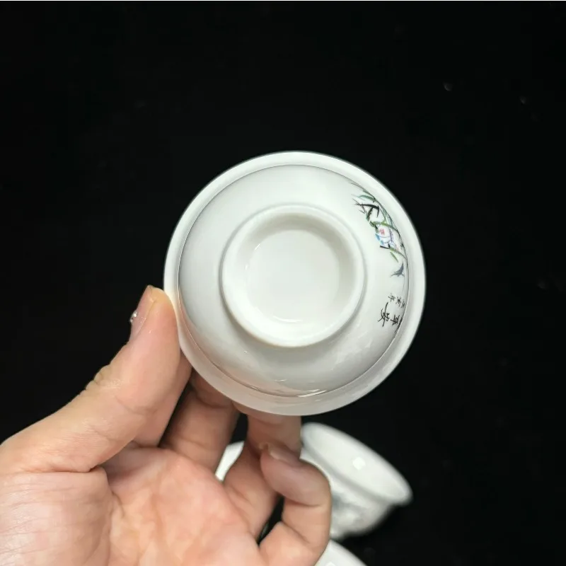 6Pcs/set Hand-painted Landscape Painting Teacup Handmade Boutique Master Cup Chinese Teaware Supplies Tea Ceremony Accessories