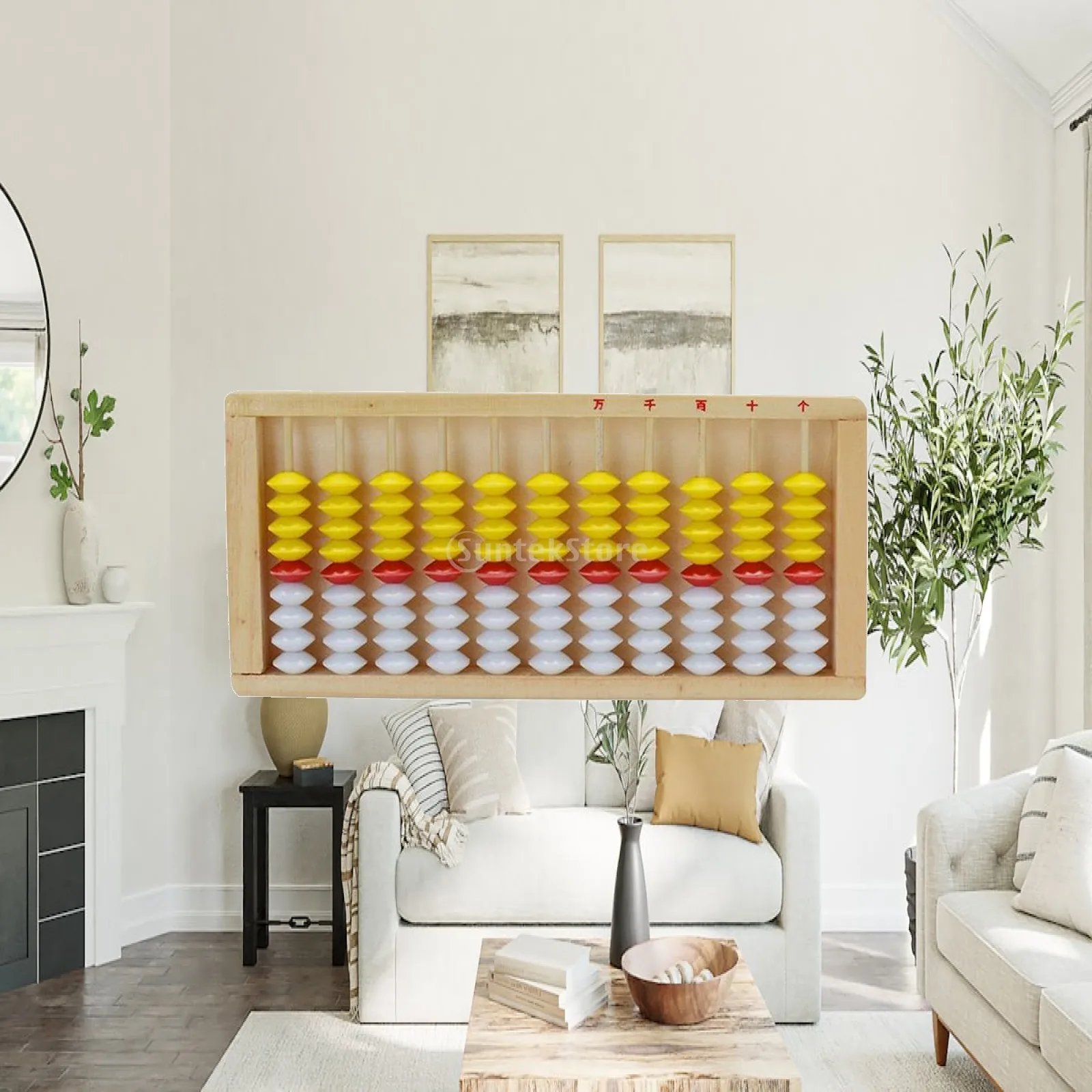 Kids Math Learning Abacus Toy Wooden Beads Counting Frame Montessori Manipulatives Numbers Educational Tool for Children School