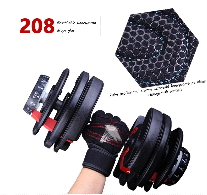 Gym Handschuhe für Männer Frauen Fitness Gewichtheben Armband Handschuhe Bodybuilding Training Sport Übung Radfahren Handschuh Stoßfest – Detail 2