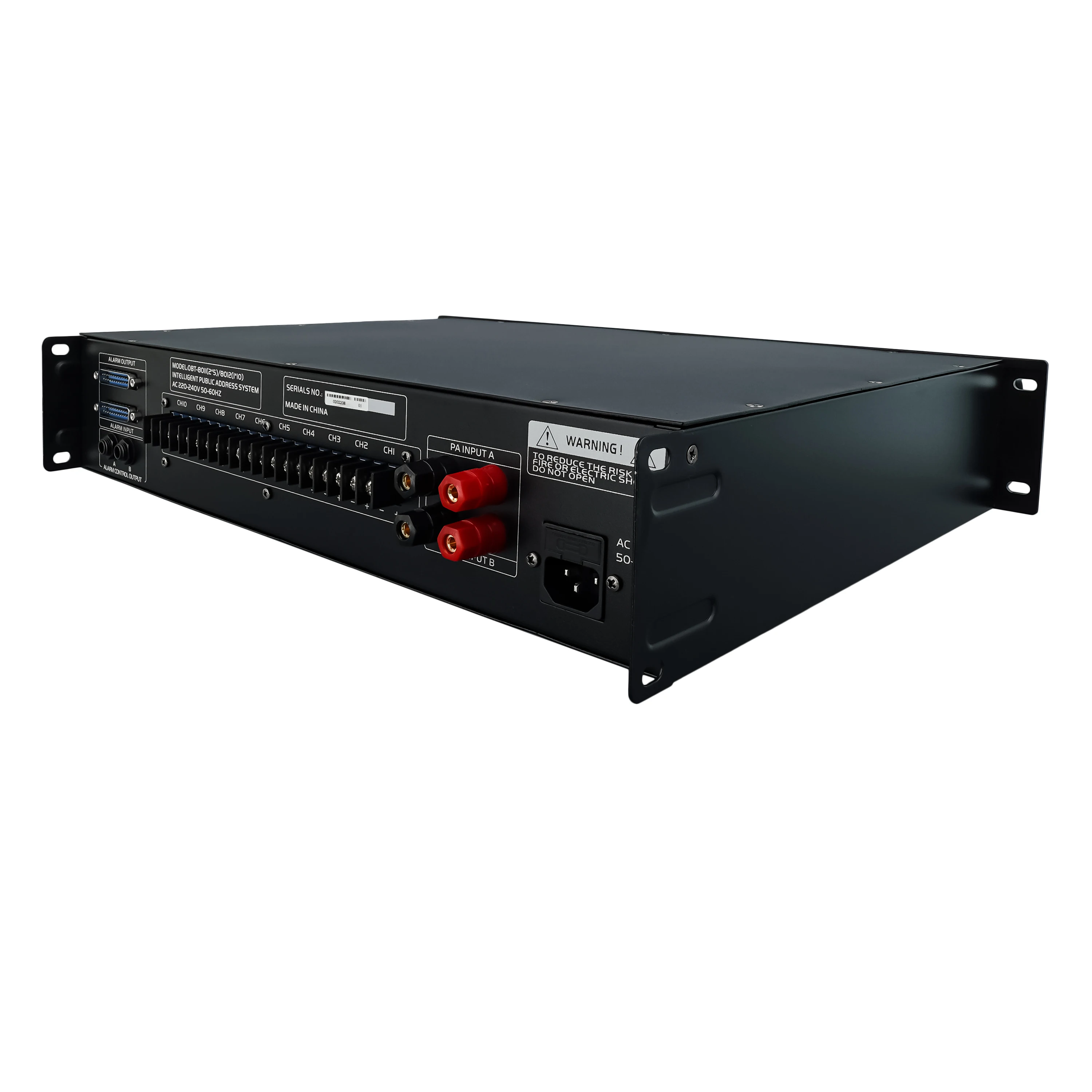 OBT-8012 Pa System Matrix Fire Alarm Selector 1000w 10 Zone Speaker Selector Public Address System