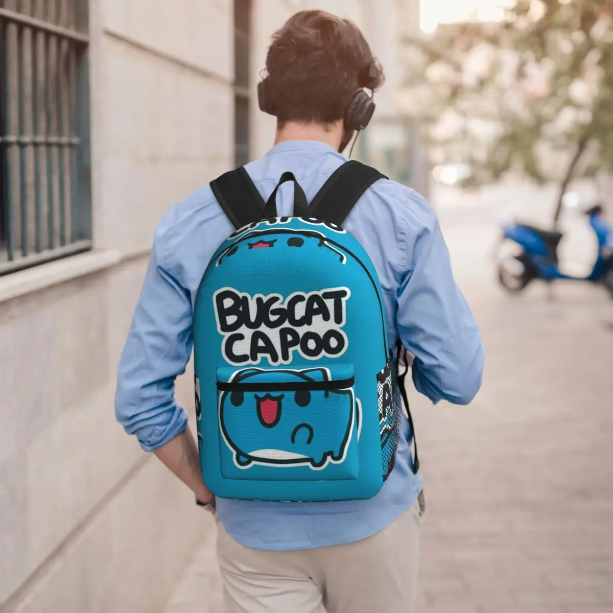 Comic Cat Bugcat Capoo Bug Cat Student Backpack School Bag Hiking Travel Daypack for Men Women Bookbag Shoulder Bags