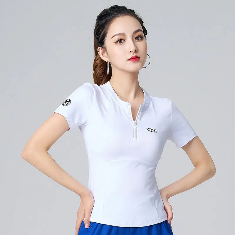 

Square Dance Clothing New Quick-Drying Summer Short-Sleeved Sports Leisure Group Ghost Step Dance Fitness