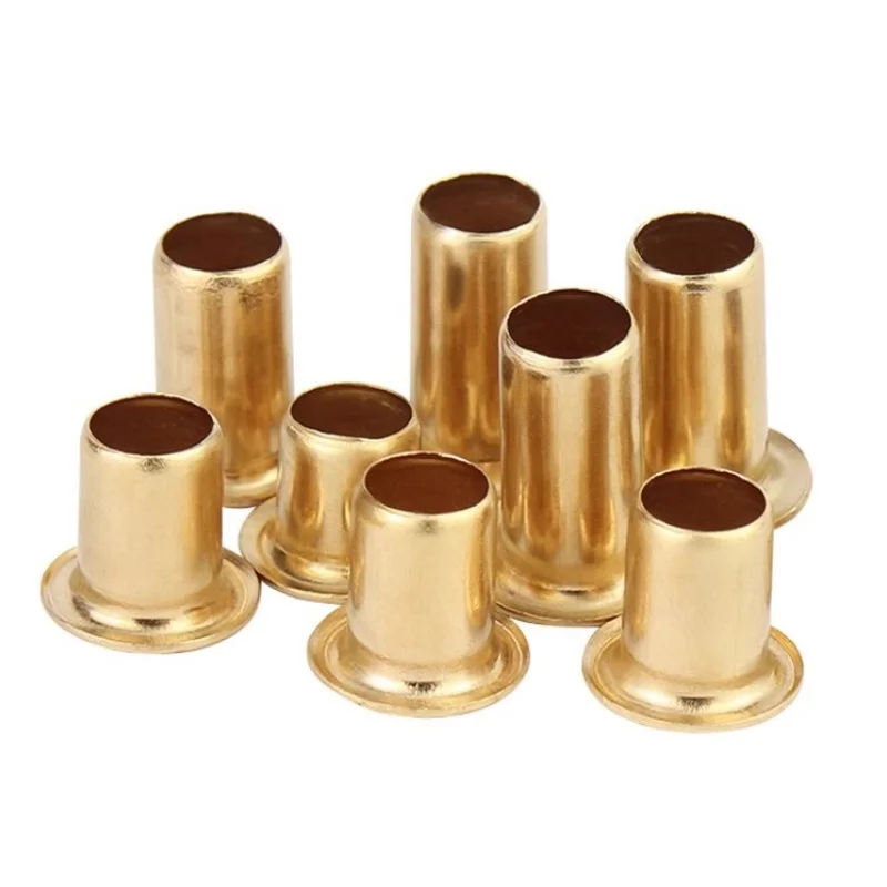 Nit mosiężny pusty M0.9-M6, miedziany nit z oczkiem typu chicken eye do płytek drukowanych PCB, nit rurkowy przelotowy, nit z podkładką przelotową.
