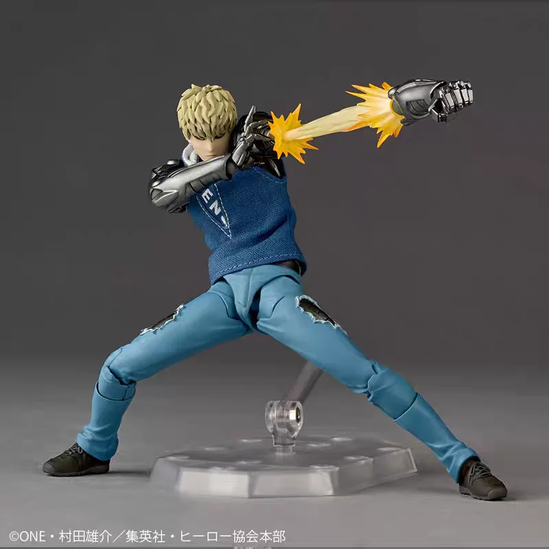

New Ko Genos Anime Action Figures Kaiyodo Revoltech Yamaguchi One Punch Man Figurine Joint Movable Model Statue Kids Toys Gifts