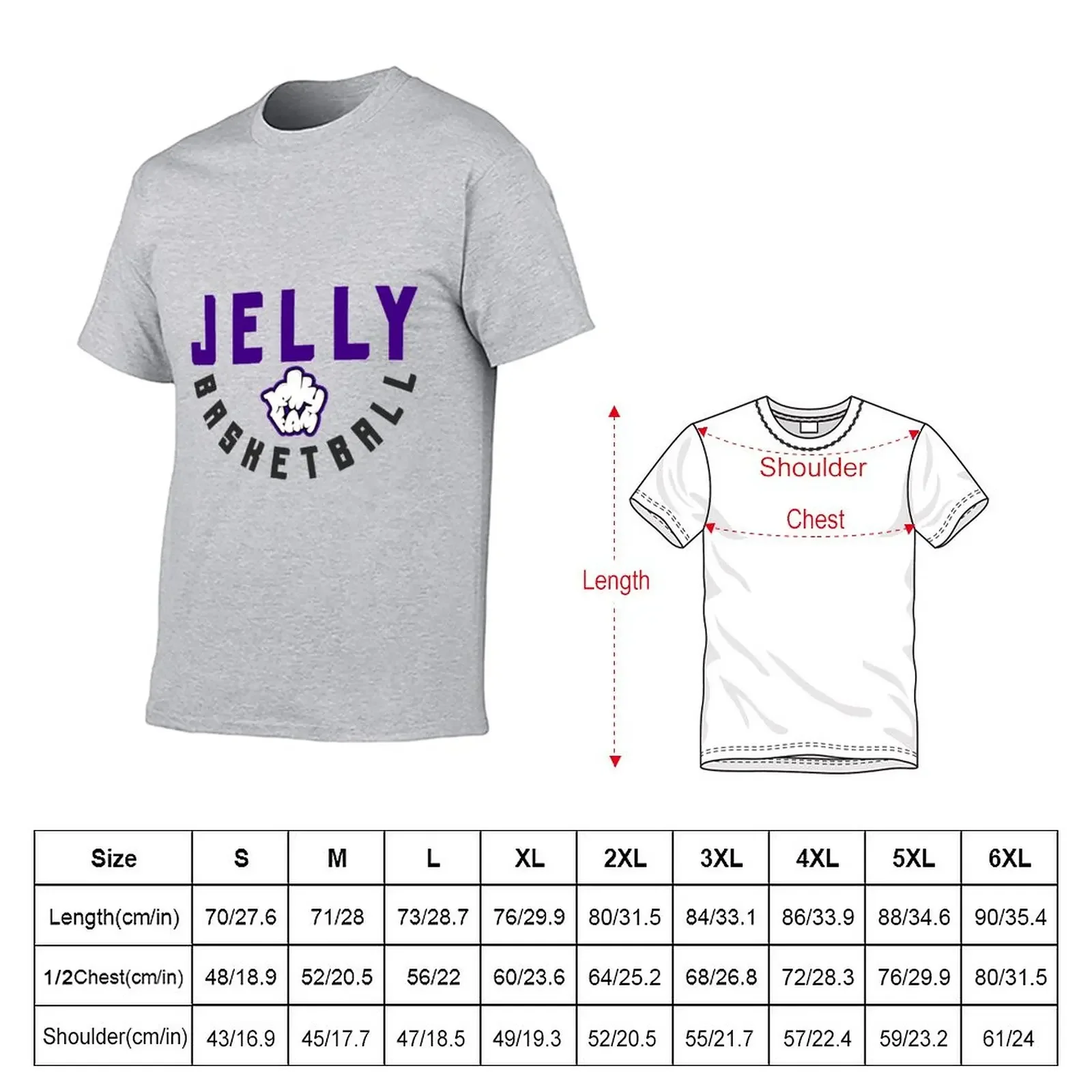 Jelly Fam Basketball T-Shirt plain summer tops summer clothes t shirts for men