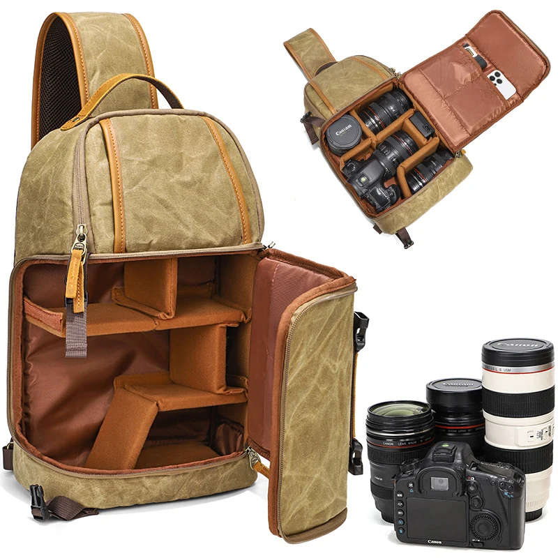 Camera Bag DSLR SLR Camera Sling Backpack Waterproof Photography Backpack for Canon Sony Fuji Nikon