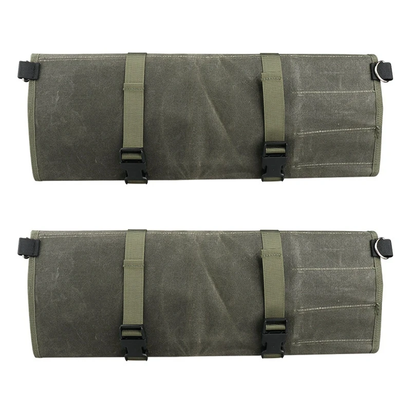 2X Roll Bag Chef Knife Bag Kitchen Storage Bags Portable Knife Holder Multifunction Knife Carrying Bag Chef Tool