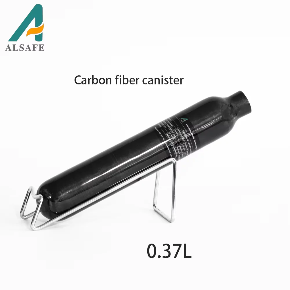 ALSAFE 300Bar 4500Psi 30Mpa 0.37L 370cc Carbon Fiber Tank Cylinder Pressure Bottle HPA Tank for Diving Scuba M18*1.5