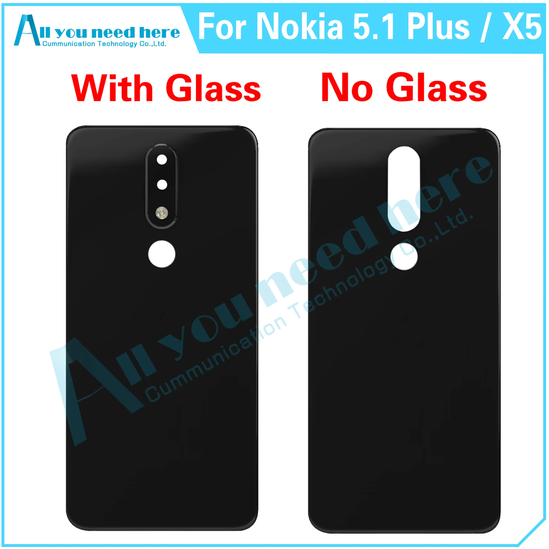 

Cover For Nokia 5.1 Plus X5 ​TA-1120 TA-1105 TA-1102 5.1Plus Back Cover Door Housing Case Rear Cover Battery Cover