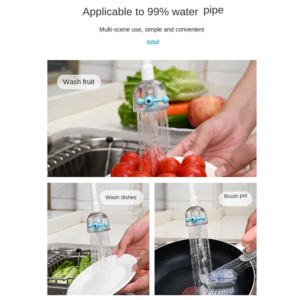 1 قطعة تدوير صنبور مصرف موسع البخاخ قابل للتعديل صنبور محول فوهة تصفية لتوفير المياه في المطبخ والحمام #5