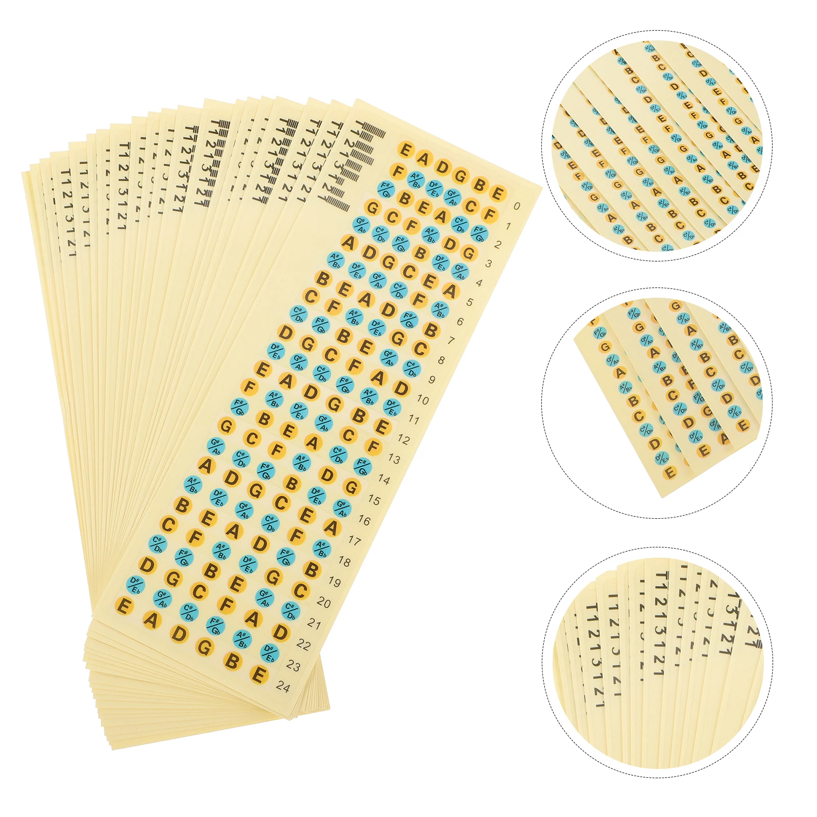 

20 Pcs Scale Stickers Guitar Scales Finger Board Fret Guide Label Fingerboard Pvc