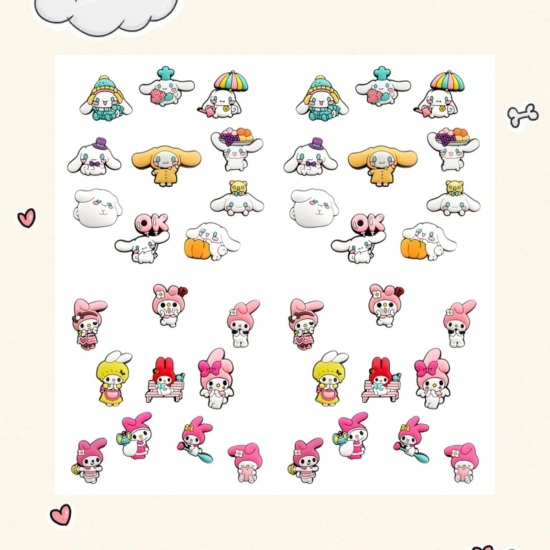 

Cartoon Sanrio Series Shoe Charms DIY Accessories Cinnamoroll Kuromi Clog Sandals Decorate for Girl Kids Gifts