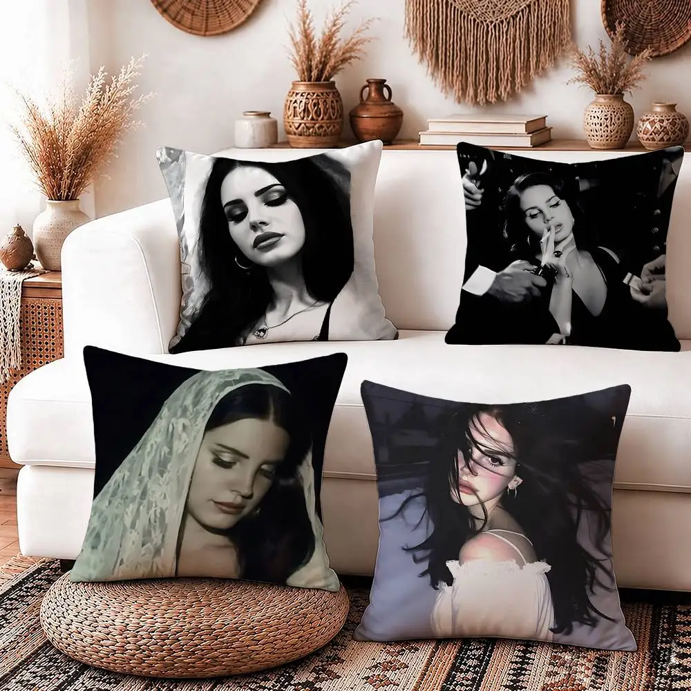 LDR-Lana D-Del-Rey Singer Square Sofa Pillow Cover Solid Color Living Room Home Decor Cushion Case