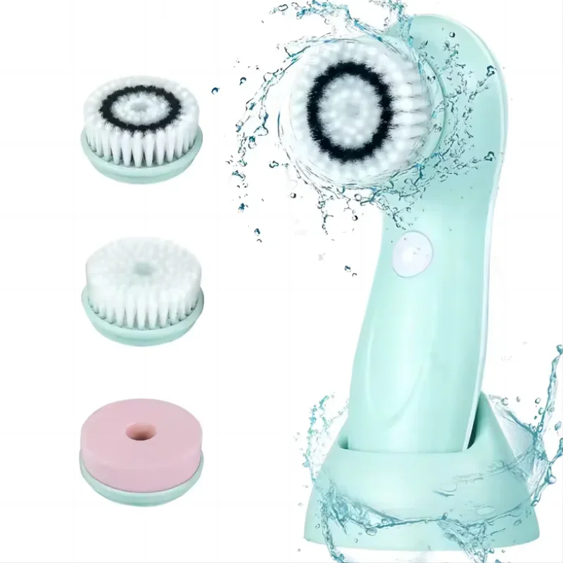 

Facial Cleansing Brush Face Scrubber Electric Exfoliating Spin Cleanser Device Waterproof Deep Cleaning Massage Remove Blackhead