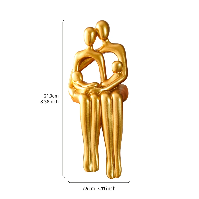 Modern Abstract Family of Four Character Shape Decorations Creativity Living Room Entrance Desktop Ornaments for Home Decor