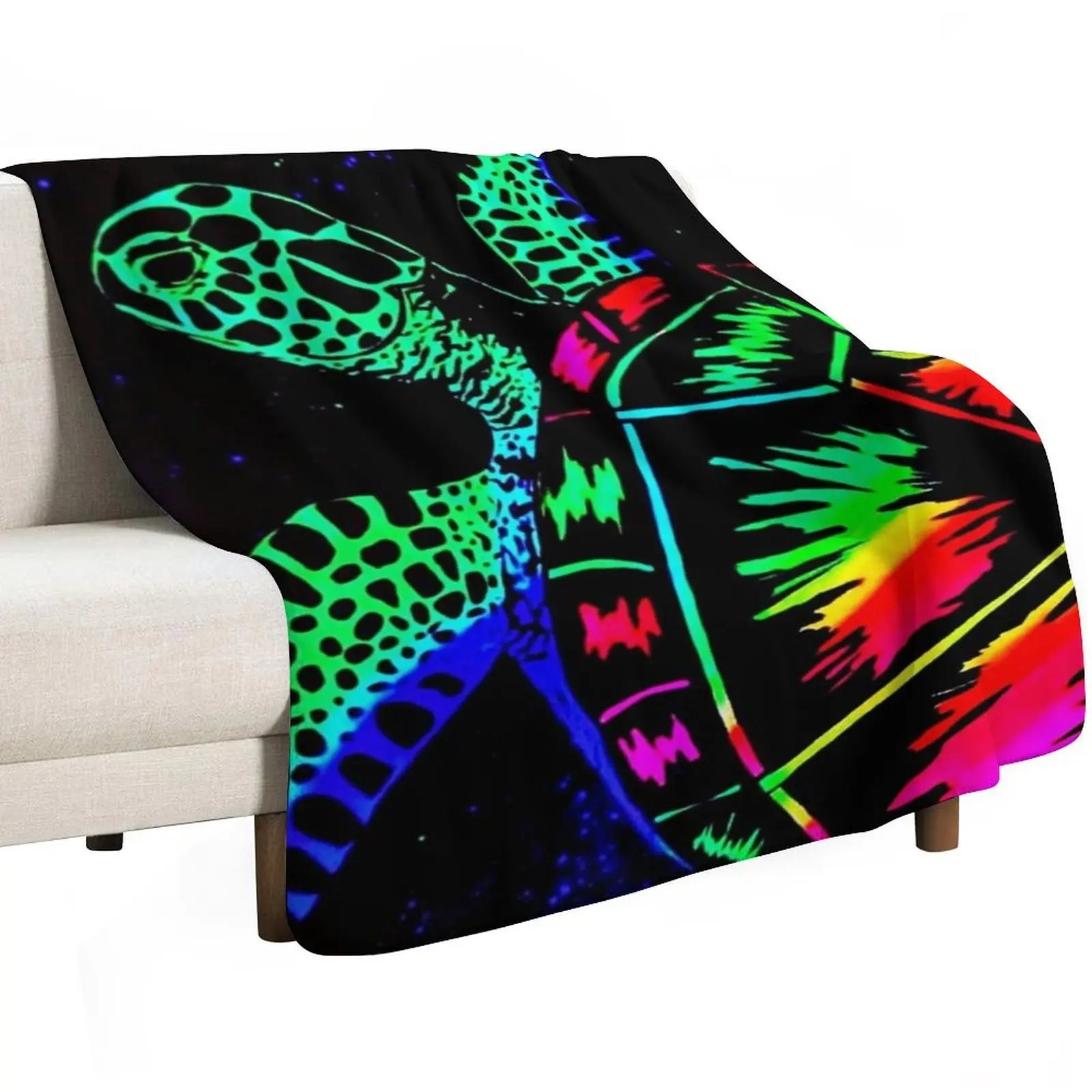 Glowing Rainbow Sea Turtle Throw Blanket Travel Blankets For Sofas Beach Fashion Sofas Blankets For Baby sofa bed Blankets
