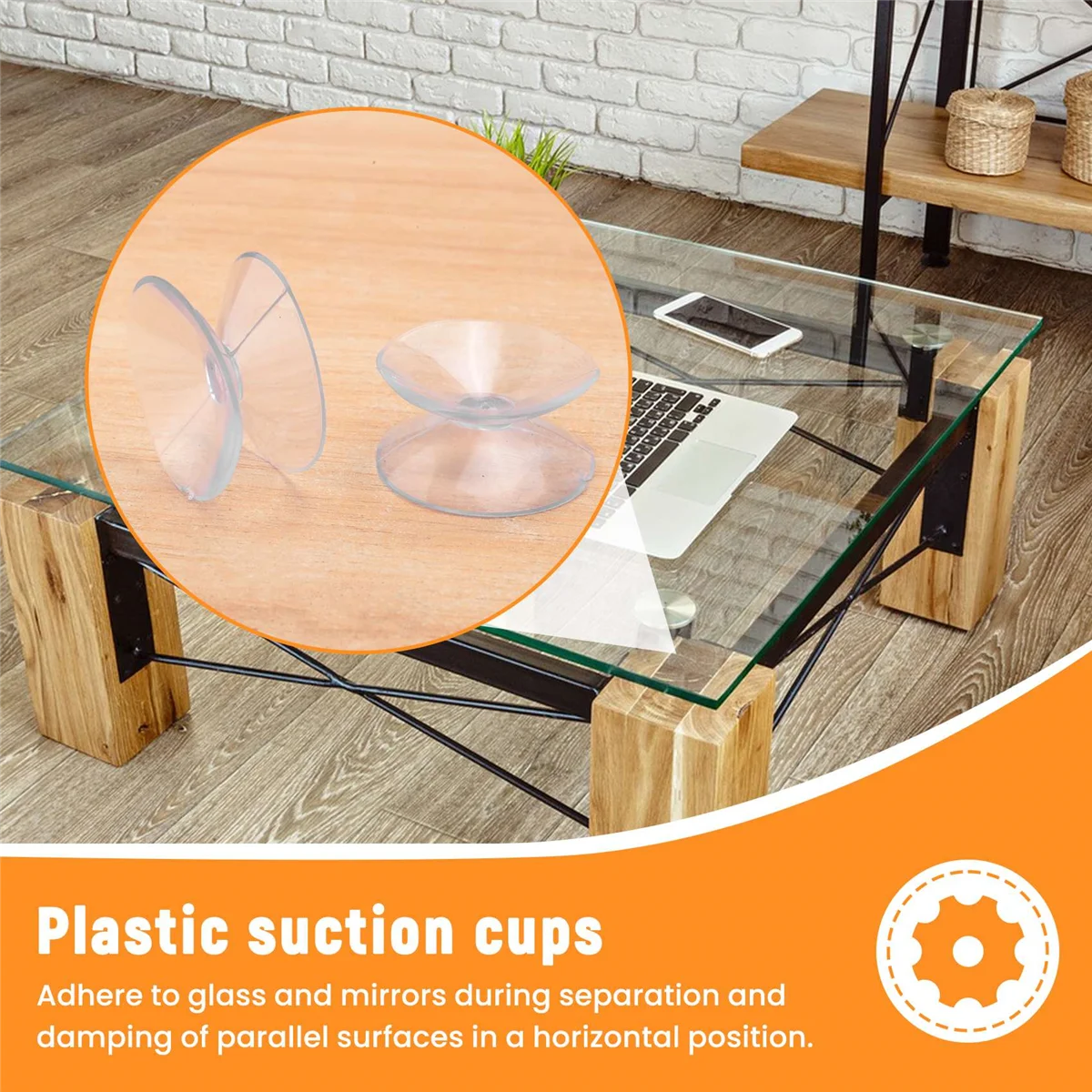 10 Pcs Double Sided Suction Cup - Sucker Pads for Glass, Plastic - 30Mm Width
