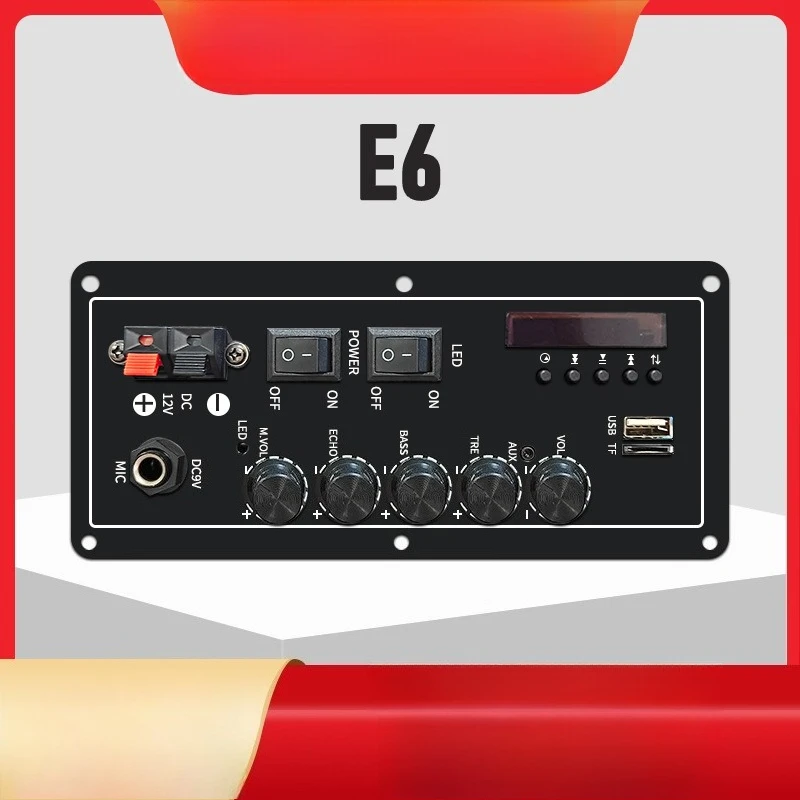 

Автомобильный караоке-усилитель Bluetooth с дисплеем и перезаряжаемой батареей 7.4V/12V, бинауральный