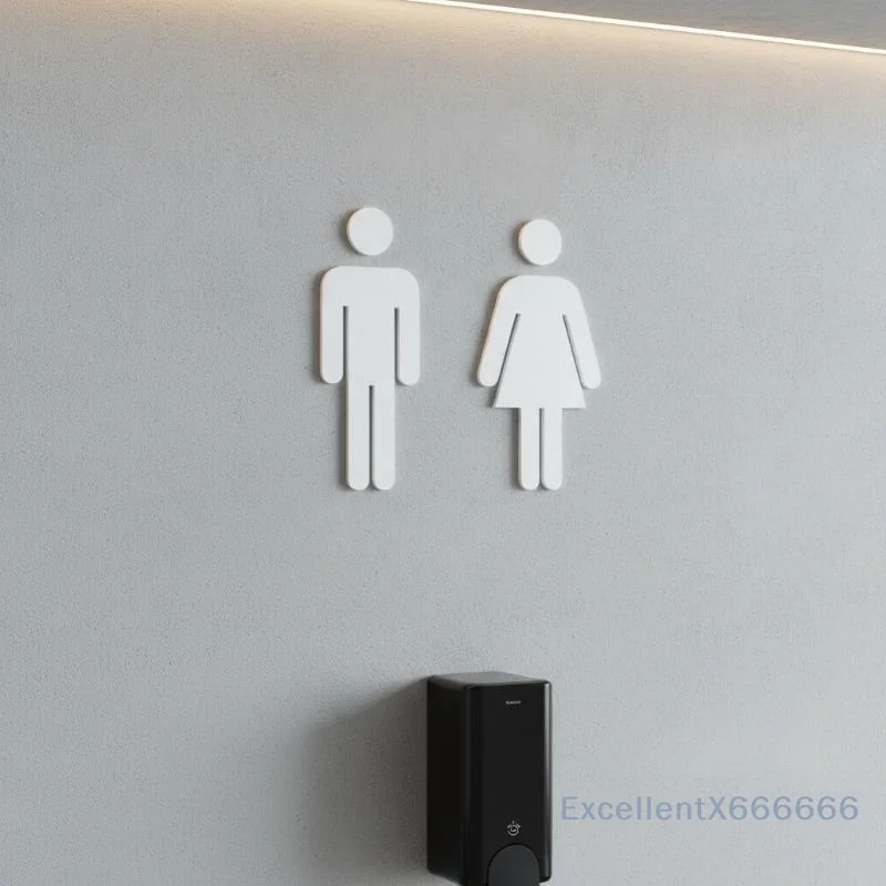 Acrylic Self-Adhesive Bathroom Mirror Sticker Waterproof Scratch Resistant for Home Hotel Washroom Toilet Door Decor