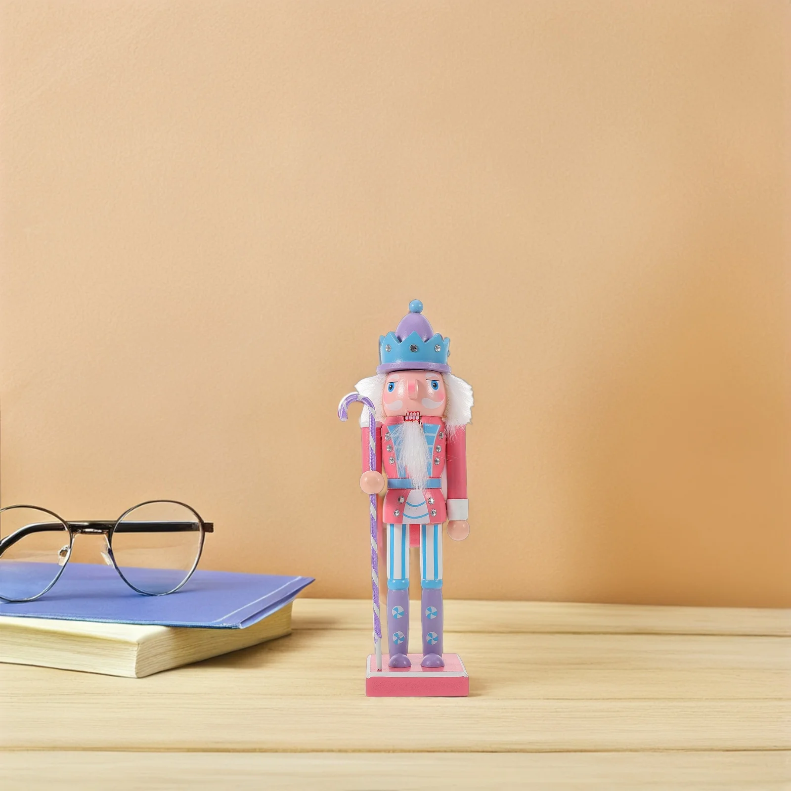 

Wooden Nutcracker Soldier Candy Cane Christmas Ornaments Good Workmanship Photo Prop Gift Family Friends Colleagues