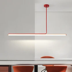 Modern Minimalist Line Led Chandeliers Lamp for Living Room Dining Room Bedroom Pendant Lights Tube Kitchen Room Decor Lighting