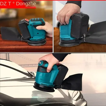 Electric Orbital Sander 125mm Brush Motor Wood Grinder Polisher Waxing Grinding Sanding Polishing Machine 21V For Makita Battery