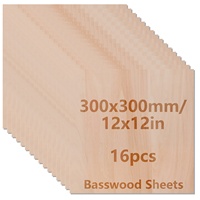 16/8/4/2pcs Basswood Board 12inch x 12inch x 0.08inch,2mm Laser Cut Wood,thin Basswood Craft Wood,DIY Building Model Making,lindenwood Carving,linden Wood Burning Products.