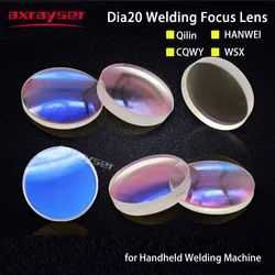 Lente de enfoque y colimación de soldadura láser, lentes de cabezal de soldador de mano Dia20x3.5 20x5 QILIN CQWY WSX para piezas de corte de fibra de 1064nm