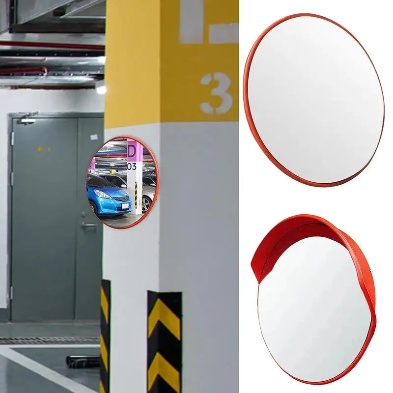 

45cm Wide Angle Security Curved Convex Road Mirror Traffic Driveway Safety Traffic Convex PC Mirror Blind Spot Mirror convex