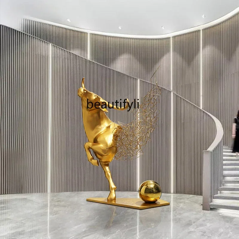 

1xzAbstract Decoration Large Floor Hotel Lobby Animal Decorative Crafts Sculpture Device Artwork
