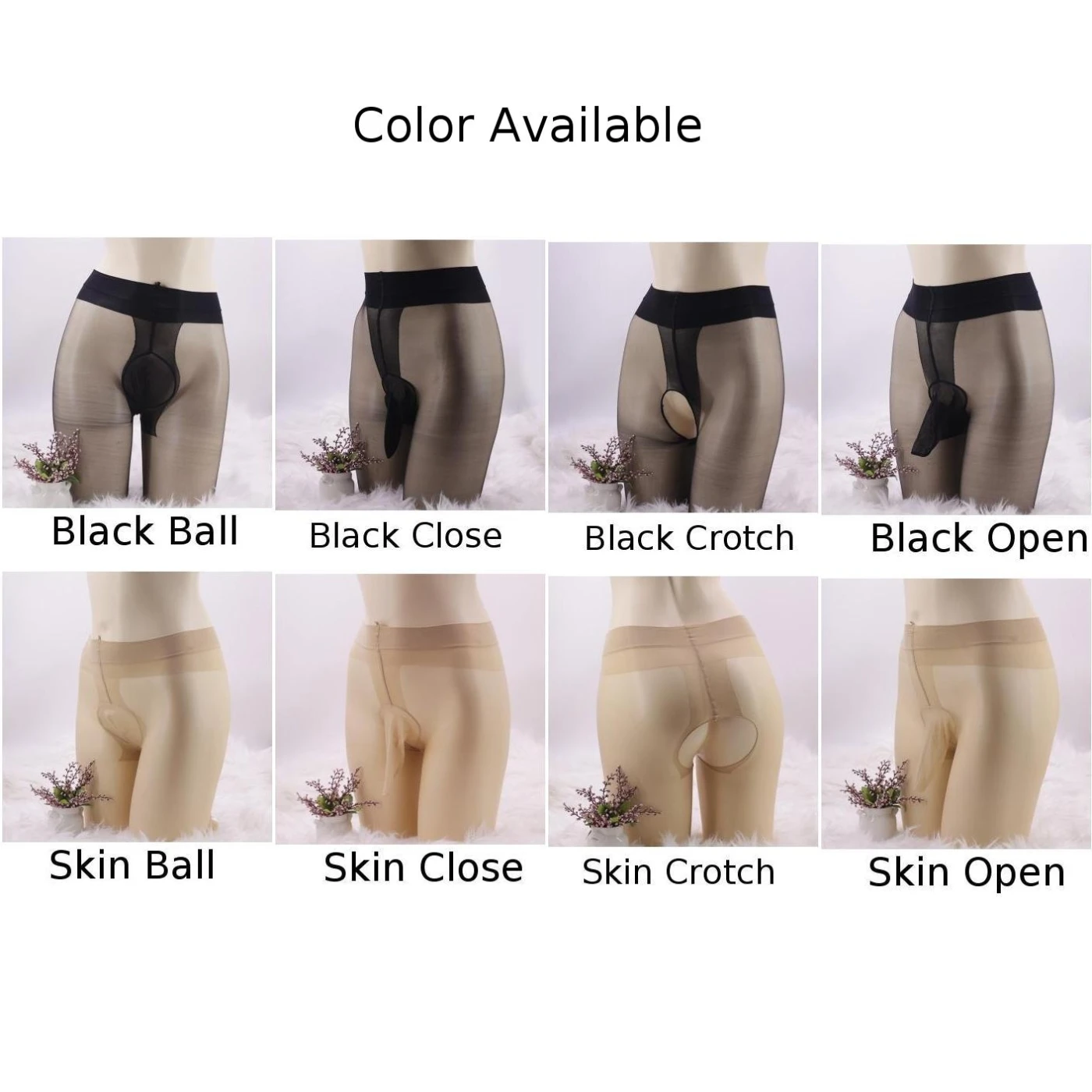 Men Open Crotch Pantyhose Lingerie Seamless Tights Gay Sissy Pouch Bodyhose Stockings Sexy Underwear JJ Sleeve Erotic Hosiery