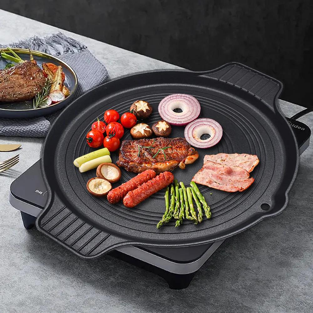 

Multifunction induction cooke Roasting Pan Fried Steak Korean Nonstick Frying Pan Outdoor BBQ Plate Camping Grill Pan Barbecue