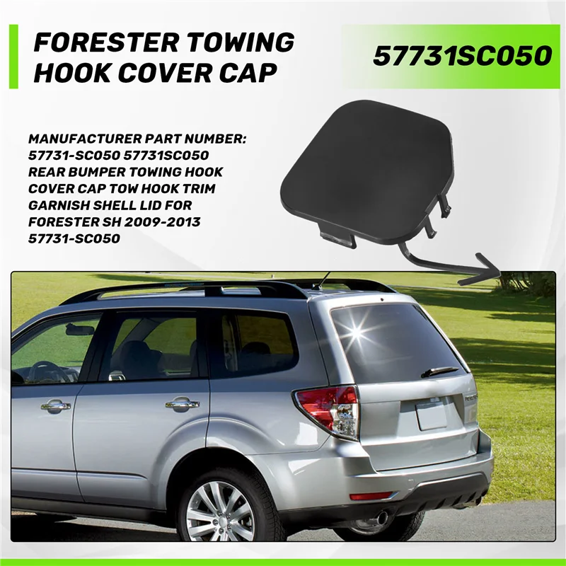 OB-Rear Bumper Towing Hook Cover Cap Tow Hook Trim Garnish Shell Lid For Subaru Forester SH 2009-2013 57731-SC050