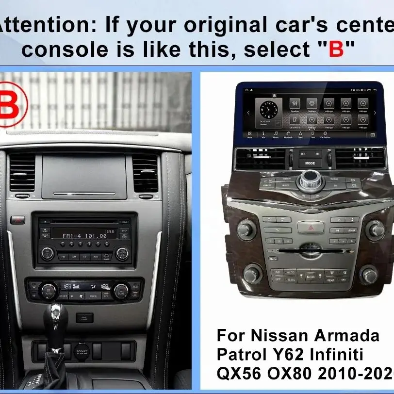 12.3″ IPS QHD Car Radio For Nissan Armada Patrol Y62 Infiniti QX56 QX80 2010-2020 Navigation carplay Touch Stereo Screen GPS