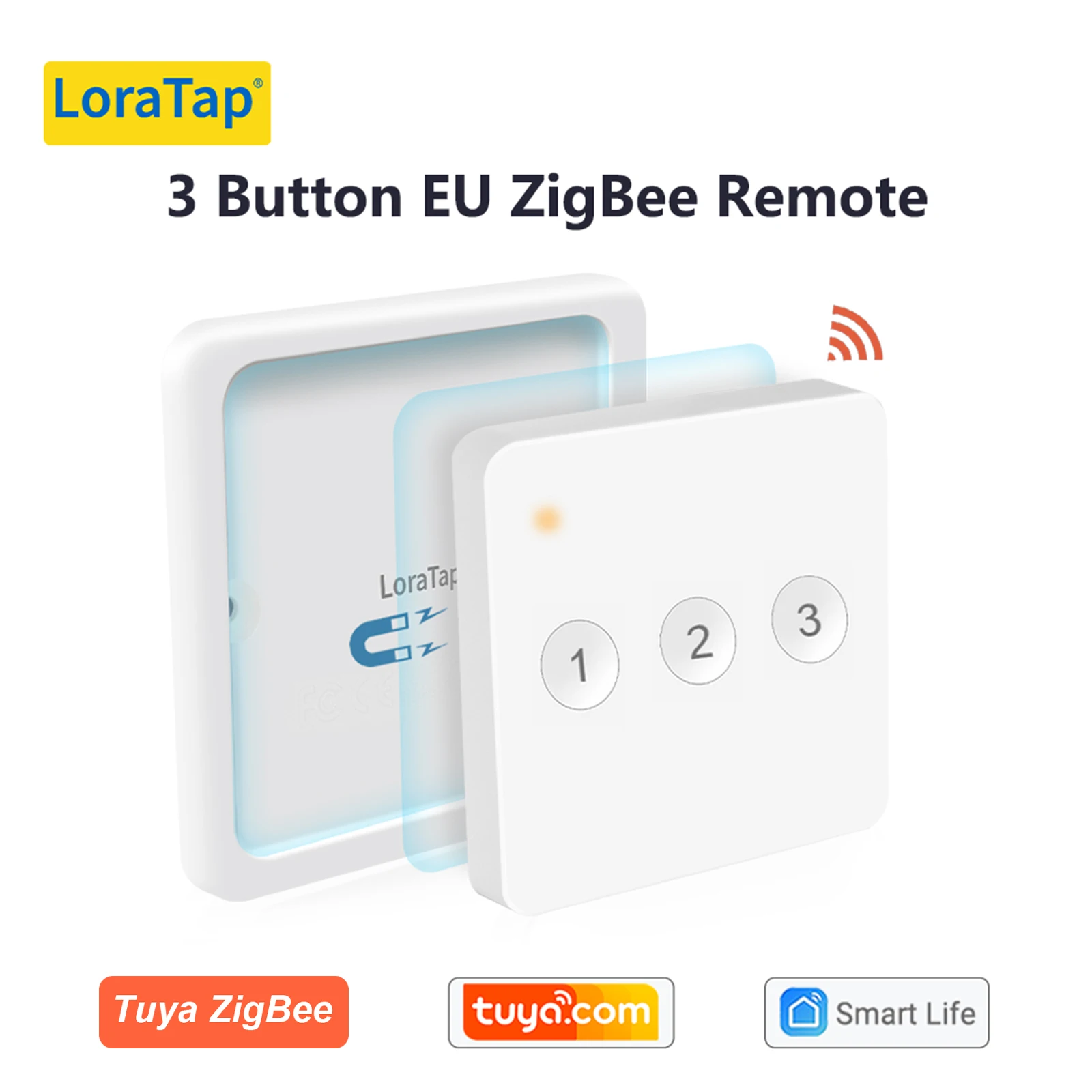 LoraTap ZigBee 3.0 Draadloze 13-types drukknop EU US Afstandsbediening Tuya Scène Automatisering Schakelaar Smart Life App