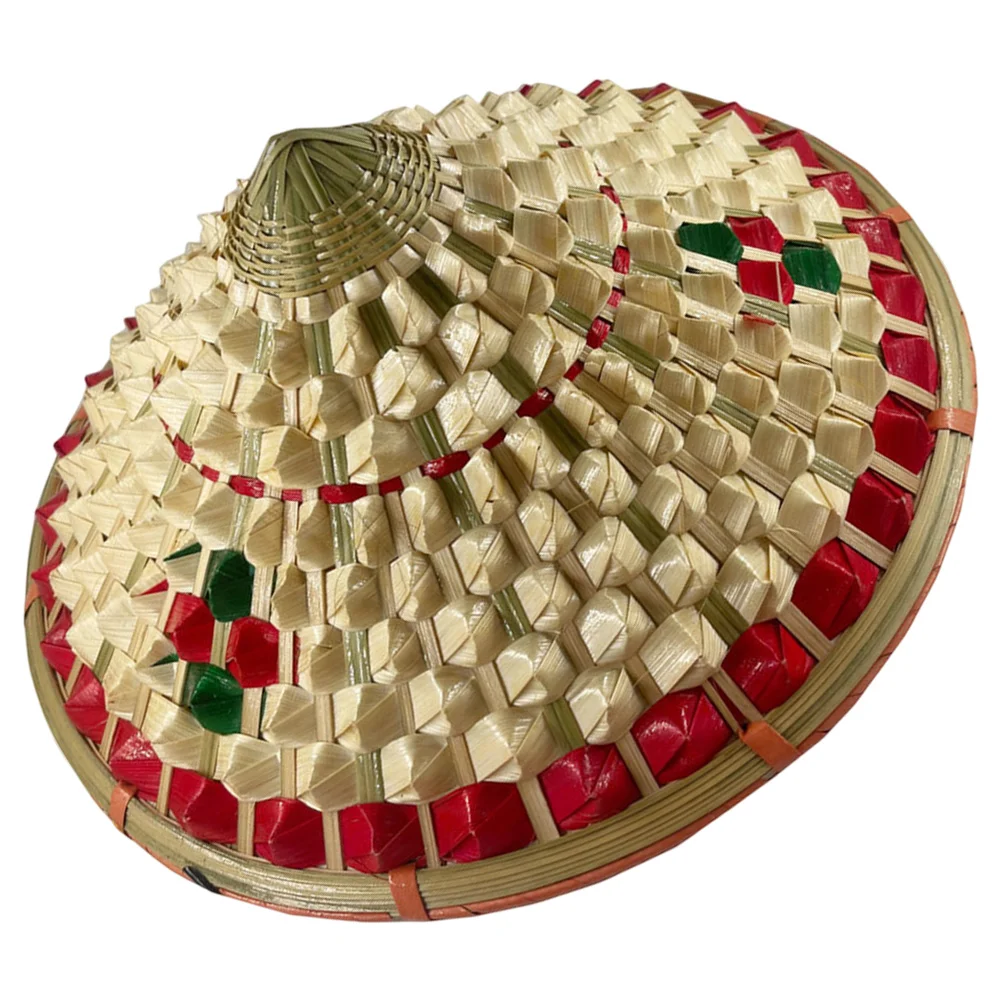 

Bamboo Hat Weaving for Travel Has Sunshade Hats Conical Decorative Chinese Fishing Woven