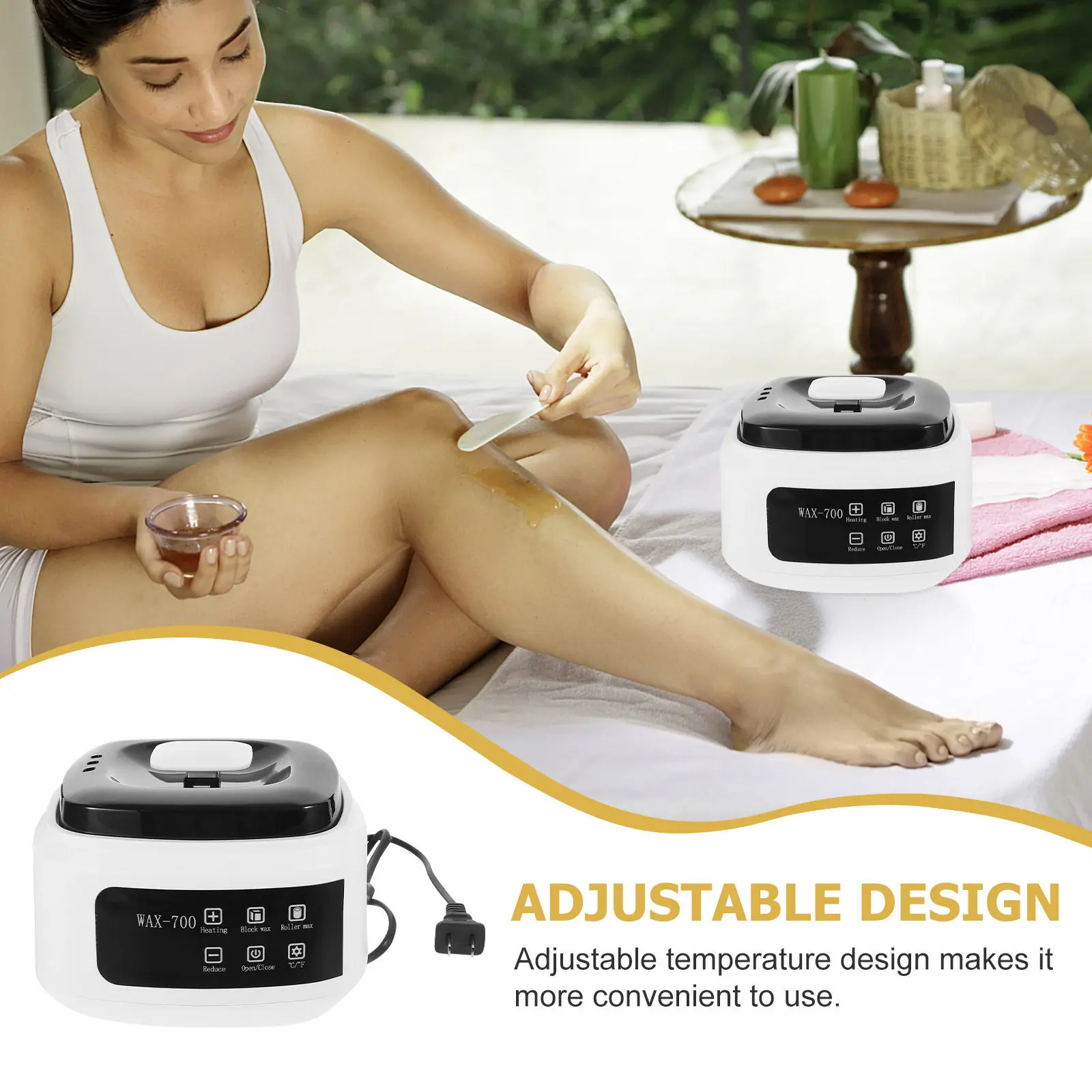 Wax Warmer Machine for Hair Removal Electric Hot Wax Warmer with Precise Temp Control Suitable for Brazilian Eyebrow Leg Body view 6