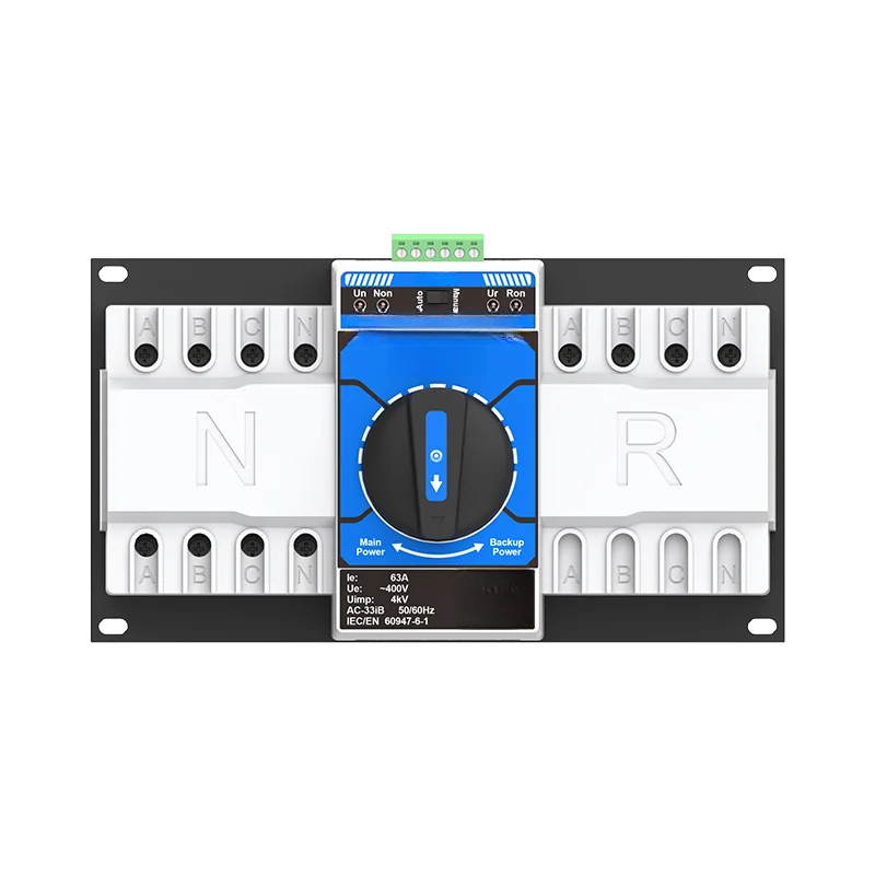 Electrical Dual Power Transfer Switch 4P 400V 63A 125A for Fast Conversion Between Utility and Generator Supply